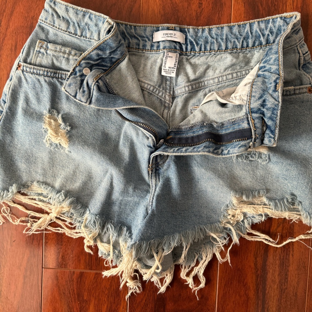 Forever 21 Denim Distressed Shorts